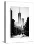 Urban Street Scene with the One World Trade Center (1WTC) in Winter-Philippe Hugonnard-Stretched Canvas