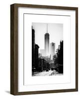 Urban Street Scene with the One World Trade Center (1WTC) in Winter-Philippe Hugonnard-Framed Art Print