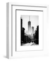 Urban Street Scene with the One World Trade Center (1WTC) in Winter-Philippe Hugonnard-Framed Art Print