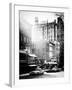 Urban Street Scene with Yellow Taxi in Winter-Philippe Hugonnard-Framed Photographic Print