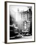 Urban Street Scene with Yellow Taxi in Winter-Philippe Hugonnard-Framed Photographic Print