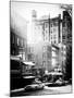 Urban Street Scene with Yellow Taxi in Winter-Philippe Hugonnard-Mounted Photographic Print