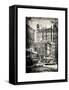 Urban Street Scene with Yellow Taxi in Winter-Philippe Hugonnard-Framed Stretched Canvas