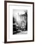 Urban Street Scene with Yellow Taxi in Winter-Philippe Hugonnard-Framed Art Print