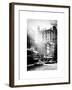 Urban Street Scene with Yellow Taxi in Winter-Philippe Hugonnard-Framed Art Print