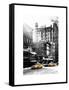 Urban Street Scene with Yellow Taxi in Winter-Philippe Hugonnard-Framed Stretched Canvas