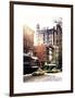 Urban Street Scene with Yellow Taxi in Winter-Philippe Hugonnard-Framed Art Print