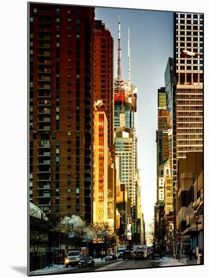 Urban Street View at Nighfall-Philippe Hugonnard-Mounted Photographic Print