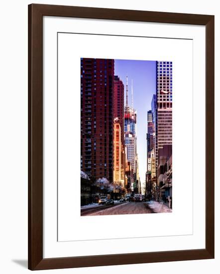 Urban Street View at Nighfall-Philippe Hugonnard-Framed Art Print