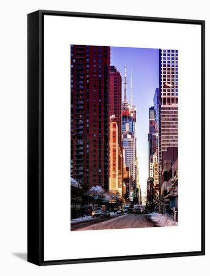 Urban Street View at Nighfall-Philippe Hugonnard-Framed Stretched Canvas