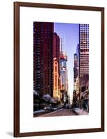 Urban Street View at Nighfall-Philippe Hugonnard-Framed Art Print