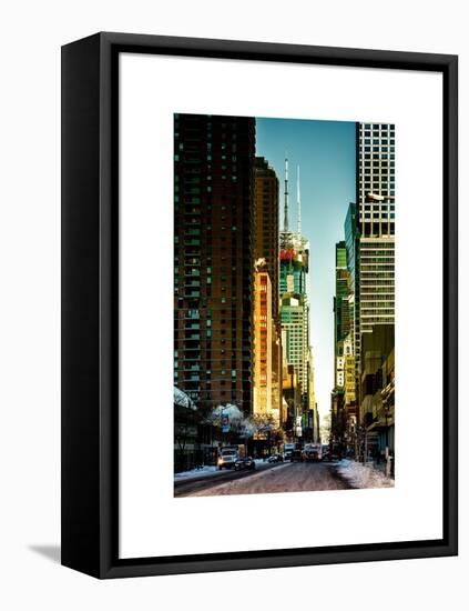 Urban Street View at Nighfall-Philippe Hugonnard-Framed Stretched Canvas