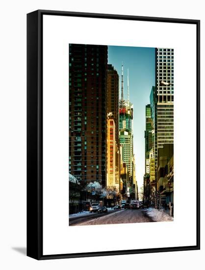 Urban Street View at Nighfall-Philippe Hugonnard-Framed Stretched Canvas