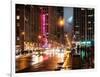 Urban Street View on Avenue of the Americas by Night-Philippe Hugonnard-Framed Photographic Print