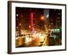 Urban Street View on Avenue of the Americas by Night-Philippe Hugonnard-Framed Photographic Print