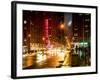 Urban Street View on Avenue of the Americas by Night-Philippe Hugonnard-Framed Photographic Print