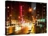 Urban Street View on Avenue of the Americas by Night-Philippe Hugonnard-Stretched Canvas