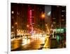 Urban Street View on Avenue of the Americas by Night-Philippe Hugonnard-Framed Photographic Print