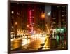 Urban Street View on Avenue of the Americas by Night-Philippe Hugonnard-Framed Photographic Print