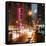 Urban Street View on Avenue of the Americas by Night-Philippe Hugonnard-Framed Stretched Canvas