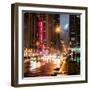 Urban Street View on Avenue of the Americas by Night-Philippe Hugonnard-Framed Photographic Print