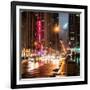 Urban Street View on Avenue of the Americas by Night-Philippe Hugonnard-Framed Photographic Print