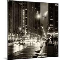 Urban Street View on Avenue of the Americas by Night-Philippe Hugonnard-Mounted Photographic Print