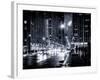 Urban Street View on Avenue of the Americas by Night-Philippe Hugonnard-Framed Photographic Print