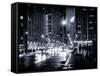 Urban Street View on Avenue of the Americas by Night-Philippe Hugonnard-Framed Stretched Canvas