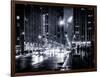 Urban Street View on Avenue of the Americas by Night-Philippe Hugonnard-Framed Photographic Print