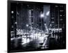 Urban Street View on Avenue of the Americas by Night-Philippe Hugonnard-Framed Photographic Print