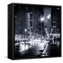 Urban Street View on Avenue of the Americas by Night-Philippe Hugonnard-Framed Stretched Canvas