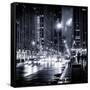 Urban Street View on Avenue of the Americas by Night-Philippe Hugonnard-Framed Stretched Canvas