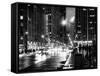 Urban Street View on Avenue of the Americas by Night-Philippe Hugonnard-Framed Stretched Canvas