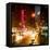 Urban Street View on Avenue of the Americas by Night-Philippe Hugonnard-Framed Stretched Canvas