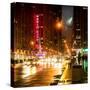 Urban Street View on Avenue of the Americas by Night-Philippe Hugonnard-Stretched Canvas