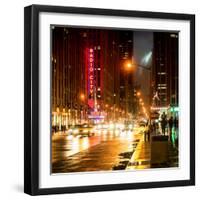 Urban Street View on Avenue of the Americas by Night-Philippe Hugonnard-Framed Photographic Print