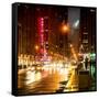 Urban Street View on Avenue of the Americas by Night-Philippe Hugonnard-Framed Stretched Canvas