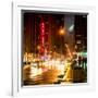 Urban Street View on Avenue of the Americas by Night-Philippe Hugonnard-Framed Photographic Print