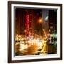 Urban Street View on Avenue of the Americas by Night-Philippe Hugonnard-Framed Photographic Print