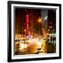 Urban Street View on Avenue of the Americas by Night-Philippe Hugonnard-Framed Photographic Print