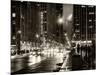 Urban Street View on Avenue of the Americas by Night-Philippe Hugonnard-Mounted Photographic Print