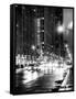 Urban Street View on Avenue of the Americas by Night-Philippe Hugonnard-Framed Stretched Canvas