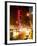 Urban Street View on Avenue of the Americas by Night-Philippe Hugonnard-Framed Photographic Print