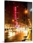 Urban Street View on Avenue of the Americas by Night-Philippe Hugonnard-Mounted Photographic Print