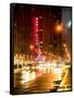 Urban Street View on Avenue of the Americas by Night-Philippe Hugonnard-Framed Stretched Canvas