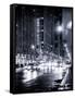 Urban Street View on Avenue of the Americas by Night-Philippe Hugonnard-Framed Stretched Canvas