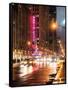 Urban Street View on Avenue of the Americas by Night-Philippe Hugonnard-Framed Stretched Canvas