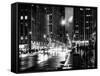 Urban Street View on Avenue of the Americas by Night-Philippe Hugonnard-Framed Stretched Canvas