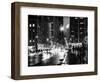 Urban Street View on Avenue of the Americas by Night-Philippe Hugonnard-Framed Art Print